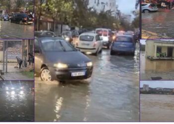 Kaos në rrugë, uji rrethon shtëpinë (FOTO nga përmbytjet)