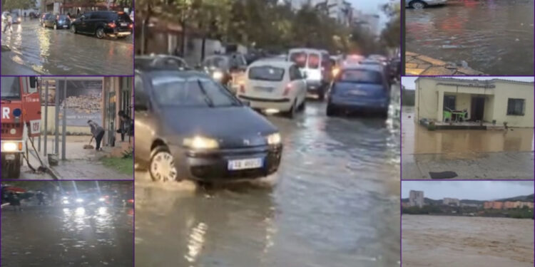 Kaos në rrugë, uji rrethon shtëpinë (FOTO nga përmbytjet)