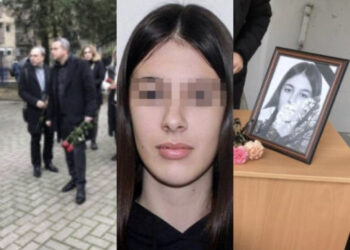VIDEO/ Me lot në sy dhe trëndafila, shokët e klasës i thonë lamtumirë 14-vjeçares që u vra në Shkup: Vanya na la!