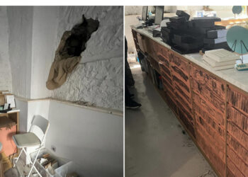 VIDEO/ Hapën vrimë në murin e shtëpisë së braktisur, hajdutët bëjnë kërdinë në argjendari, marrin 200 mijë euro bizhuteri