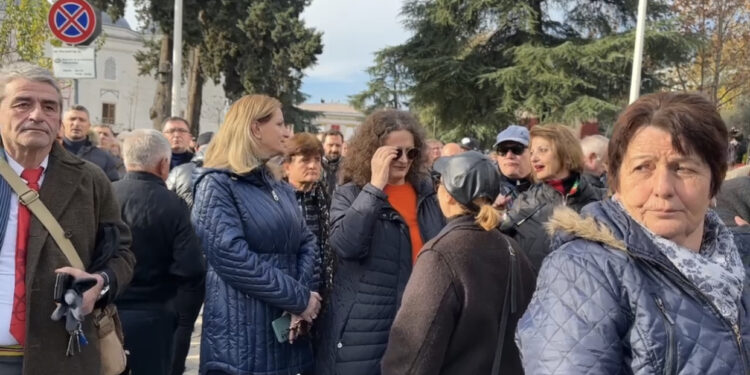 Protesta në mbështetje të Berishës, merr pjesë dhe Argita Malltezi