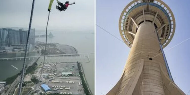 Turisti humb jetën gjatë hedhjes me llastik nga kulla kineze