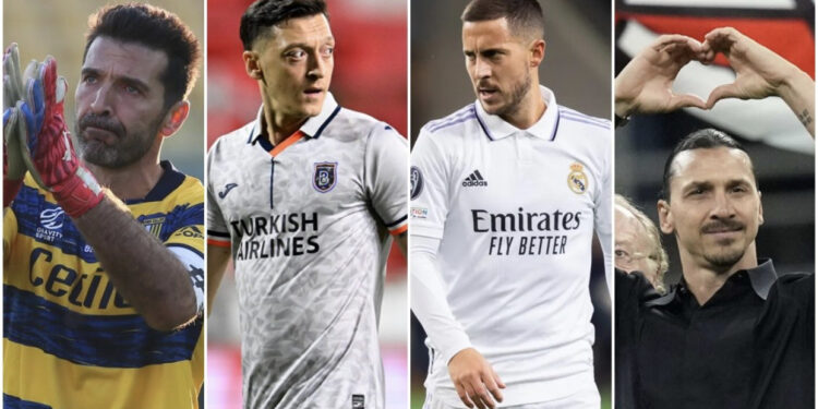 Nga Buffon te Ozil, Bale, Hazard dhe Ibrahimovic – formacioni me legjendat që lanë futbollin në 2023