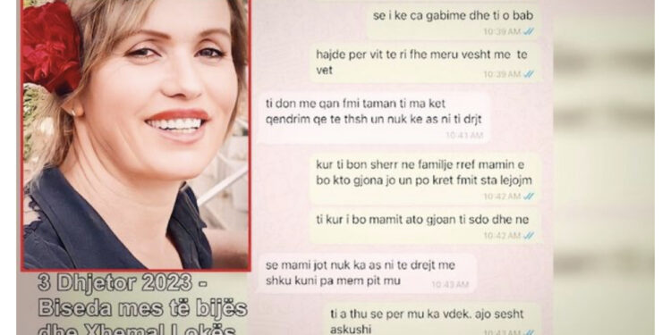 “Kur rref mamin, ne fëmijët nuk ta lejojmë”, dalin mesazhet mes vajzës dhe Xhemal Lokës