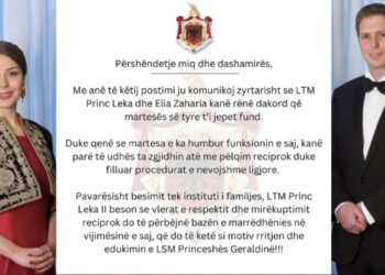 Fotografia e Lulzim Bashës u fut në mes/ Princ Leka e Elia Zaharia zyrtarizojnë ndarjen edhe me dokument