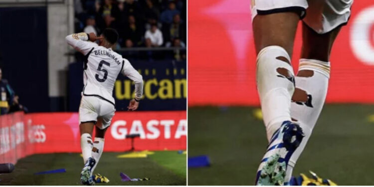 Bellingham thyen rregullin e La Liga, talenti i Real Madrid luan me çorape të grisura