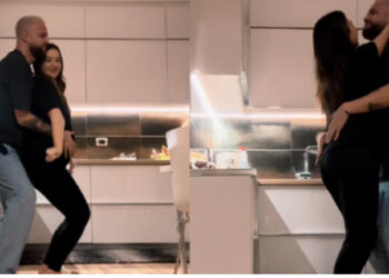 VIDEO/ Luizi dhe Kiara në një kërcim sensual në kuzhinën e shtëpisë së tyre 
