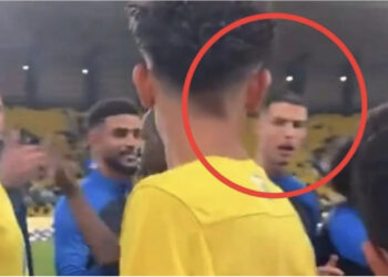VIDEO/ Shmangu takimin me lojtarët, Ronaldo “i tërheq veshin” djalit: Eja këtu dhe tako babain