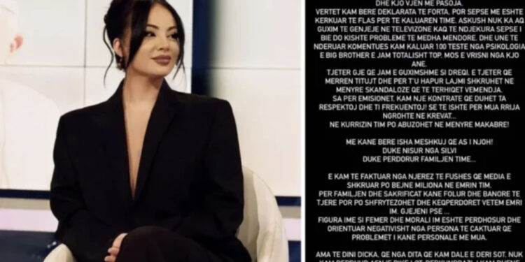 “Figura dhe morali im është përdhosur”/ Sara Gjordeni e revoltuar: Më kanë bërë ish-a meshkuj që as i njoh