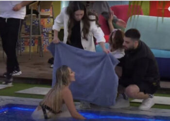 “Mos më prek mua me dorë”/ Debat i ashpër mes banorëve, Egla “shpërthen” në ofendime ndaj Jetmirit: Surrat i poshtër