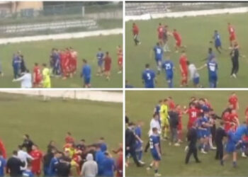 Sfida degjeneron në dhunë, sherr masiv në duelin e kampionatit U-21 mes Erzenit dhe Partizanit