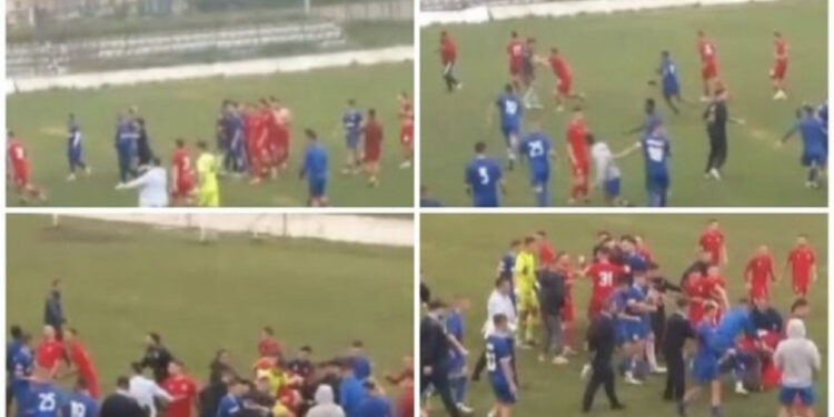 Sfida degjeneron në dhunë, sherr masiv në duelin e kampionatit U-21 mes Erzenit dhe Partizanit