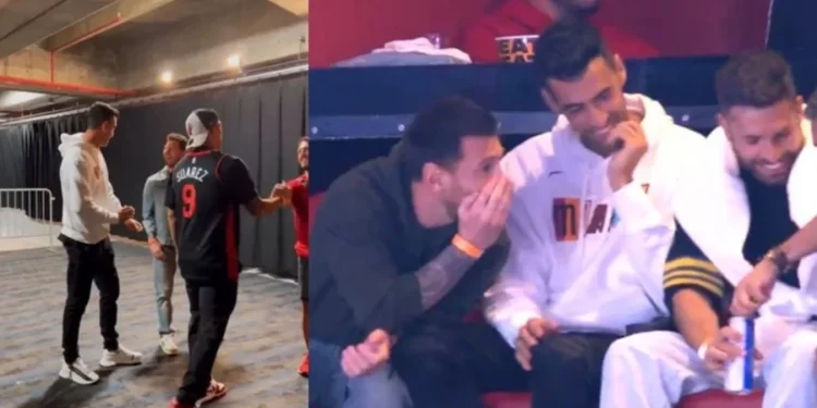 VIDEO/ Messi, Suarez, Busquets dhe Alba, së bashku në një ndeshje NBA