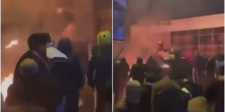 Stamboll/ Protesta masive kundër sulmeve të Izraelit, i vihet flaka ambasadës