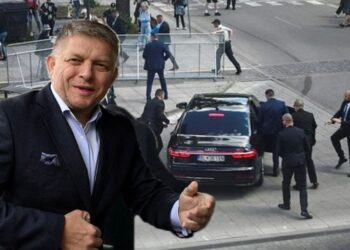 VIDEO/ I gjunjëzuar dhe me duar në bark, momenti i plagosjes së kryeministrit të Sllovakisë