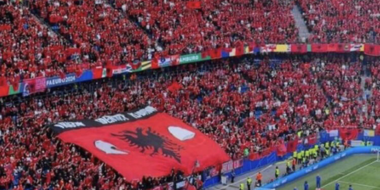 “Pushtuan” çdo stadium, Shqipëria mes tifozërive më të shumta në fazën e grupeve në Euro 2024