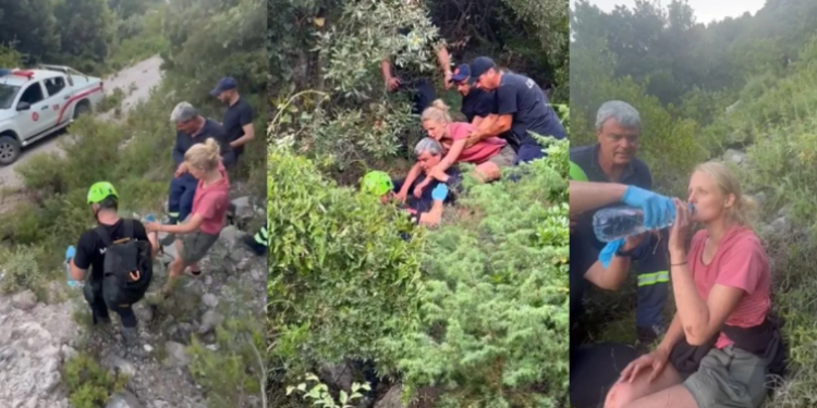 FOTO/ Turistja franceze humb në Malin e Çikës, shpëtohet nga forcat zjarrfikëse