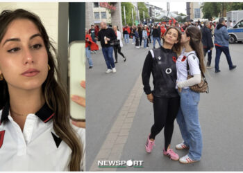 FOTO/ E veshur me fanellën e Shqipërisë, vajza e Sylvinhos gati për stadium