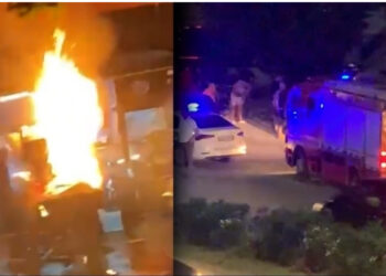 Vlorë, merr flakë mjeti lundrues që ndodhej në servis