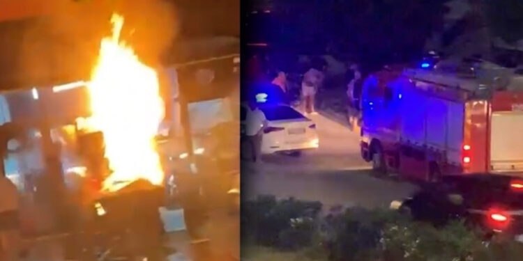 Vlorë, merr flakë mjeti lundrues që ndodhej në servis