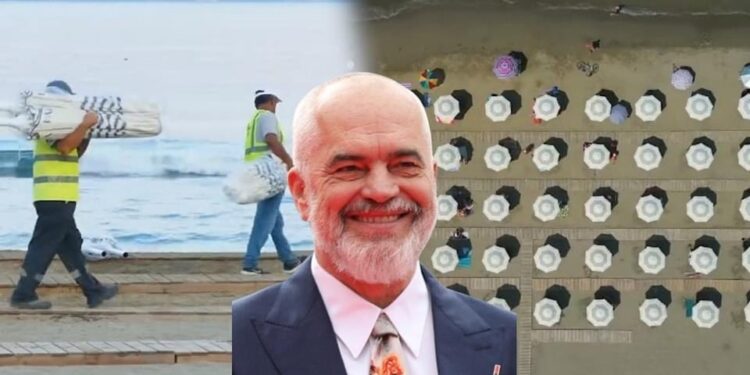 “U bë deti kos”/“Çadra falas për të gjithë!”/ Rama tregon lajmin e bukur për pushuesit në qytetin…