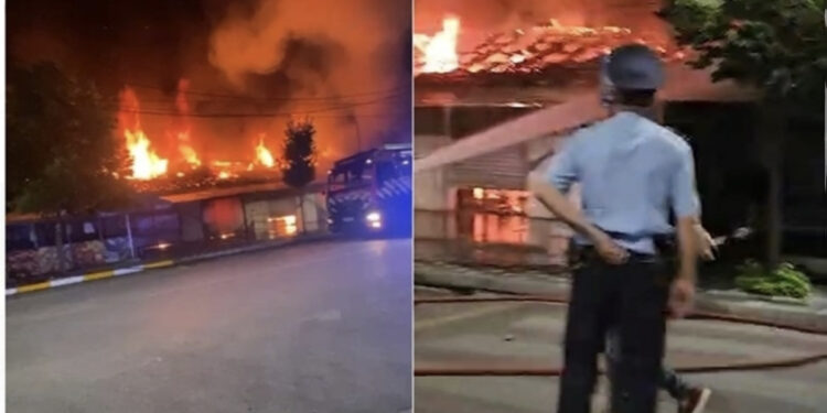 Ngjarje e rëndë/ Digjen pesë dyqane në Kamëz