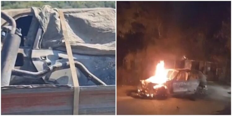 Atentati me 3 të vrarë në Memaliaj, dalin pamjet nga makina e autorëve teksa digjet