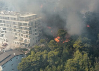 Zjarri në Shëngjin, reagon ministria e Mbrojtjes: Situata mbetet problematike, mobilizohen helikopteri Cougar dhe…