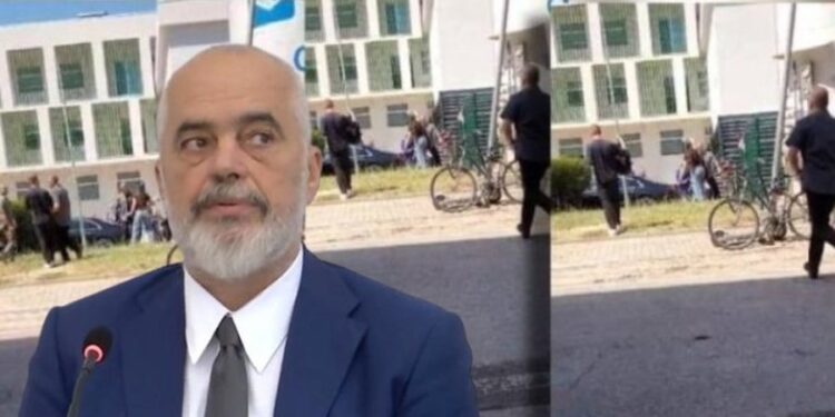 Rama pritet me protesta në QSUT, policia shoqëron katër të rinjtë