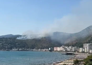 Situatë alarmante nga zjarret në Shëngjin, digjen çadrat në plazh