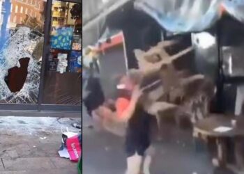 VIDEO/ Kaos në Britani për të tretën ditë radhazi, protestuesit shkatërrojnë një hotel, hedhin karrige në restorante dhe biznese