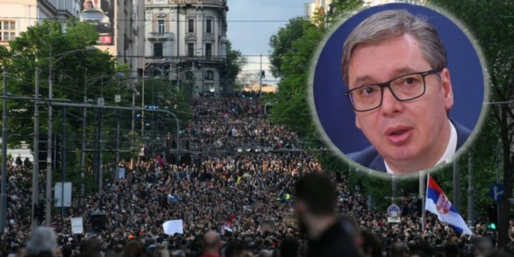 Iku dhe Vuçiç/ Protesta gjigante në Beograd, Vuçiç ngre alarmin për grusht shteti, opozita serbe: Mos nxit luftë civile!