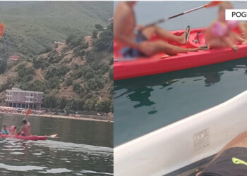 Humbën në liqenin e Pogradecit, shpëtohet babai me dy fëmijët e mitur