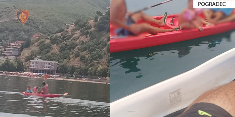 Humbën në liqenin e Pogradecit, shpëtohet babai me dy fëmijët e mitur