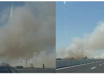 Zjarri shkakton mjegull dhe probleme në qarkullim në aksin Thumanë-Kashar