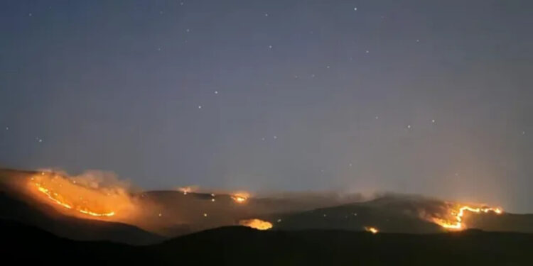 Zjarr në fshatin Lapardha 1, dyshohet i qëllimshëm