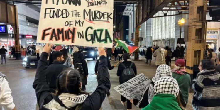 Protestuesit pro palestinezë ndërpresin festën e mirëseardhjes në Konventën e Demokratëve