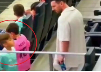 VIDEO/ Bëhet virale skena mes djalit të Luis Suarez dhe Lionel Messit