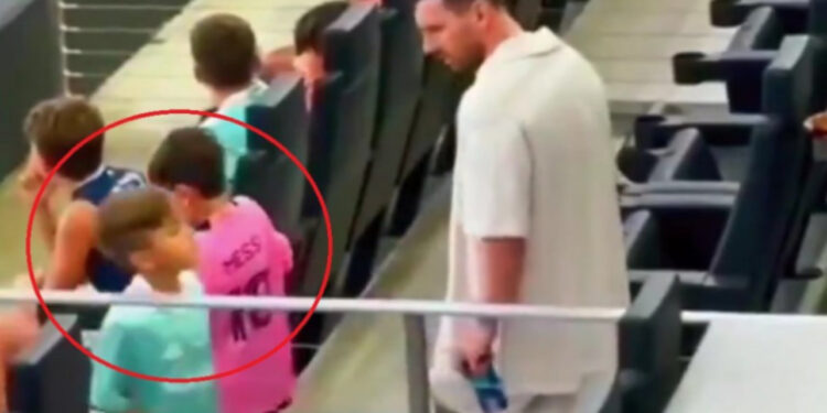 VIDEO/ Bëhet virale skena mes djalit të Luis Suarez dhe Lionel Messit