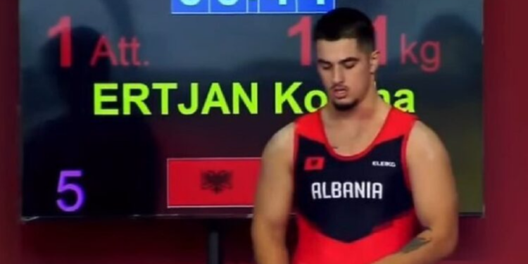 Ertjan Kofsha, i treti në botë, peshëngritësi nga Shtërmeni shkëlqen në Spanjë! Merr medalje bronxi