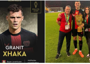 “Bëre që emri i shqiptarëve të shkruhet në histori”, postimi emocionues i babait të Granit Xhakës pas nominimit për Topin e Artë