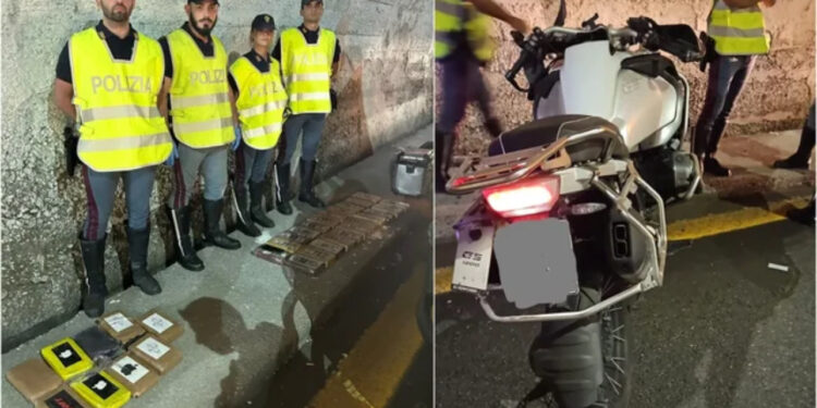 Itali, kapen 35 kg kokainë, drejtuesi braktis motorrin me targa shqiptare