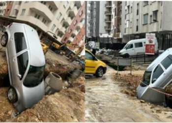 Makina bie në kanalin e punimeve në Fushë Kosovë