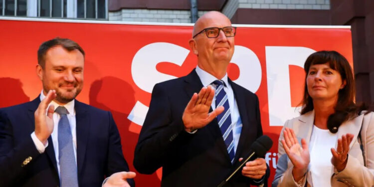 Socialdemokratët festojnë, SPD para AfD në Brandenburg