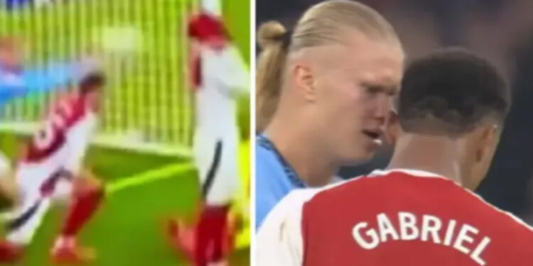 Gjesti i shëmtuar i Erling Haaland – gjuajti me top në kokë Gabrielin, pastaj në fund u zu me pothuajse të gjithë lojtarët e Arsenalit 