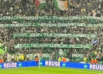 UEFA i ndëshkon gjithmonë, por tifozët e Celtic vazhdojnë përkrahjen për Palestinën: Një mesazh i ri në ndeshjen e Ligës së Kampionëve