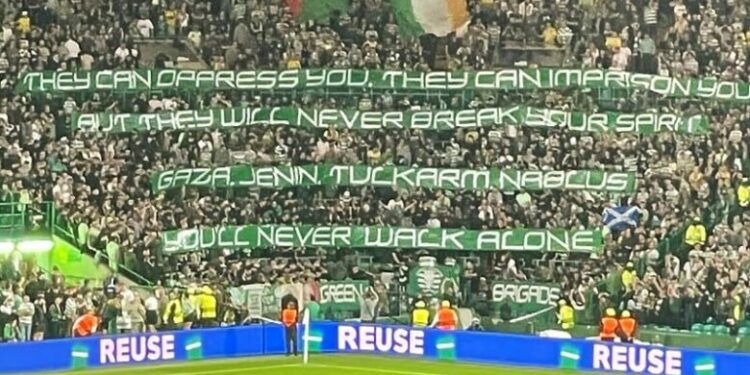 UEFA i ndëshkon gjithmonë, por tifozët e Celtic vazhdojnë përkrahjen për Palestinën: Një mesazh i ri në ndeshjen e Ligës së Kampionëve