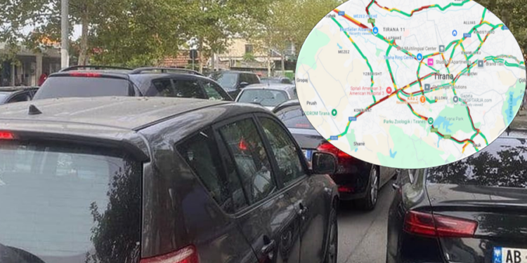 Tirana është një “tmerr” nga trafiku, të gjitha rrugët kalohen me vështirësi, qytetarët prej orësh në makina