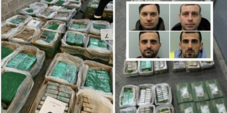 EMRAT/ Trafikuan 2.3 ton kokainë, shkatërrohet banda e drogës në Britani, mes tyre edhe shqiptarë