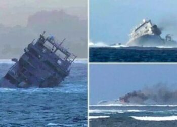 U përfshi nga flakët dhe u fundos, pamje të aksidentit të anijes me vlerë 63 milionë dollarë të Zelandës së Re